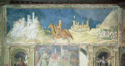 Commemoration of Guidoriccio da Fogliano at the Siege of Montemassi, from the Sala del Mappamondo, 1328 by Simone Martini
